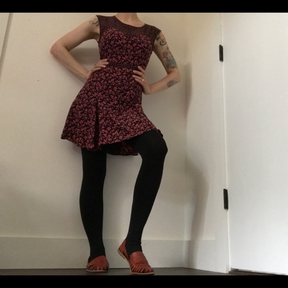 Reformed Pink & Black Floral Print Dress - Picture 3 of 13